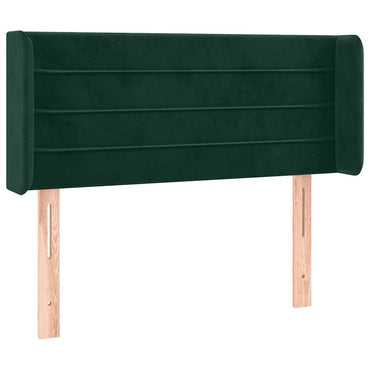 vidaXL Kopfteil mit Ohren Dunkelgrün 103x16x78/88 cm Samt