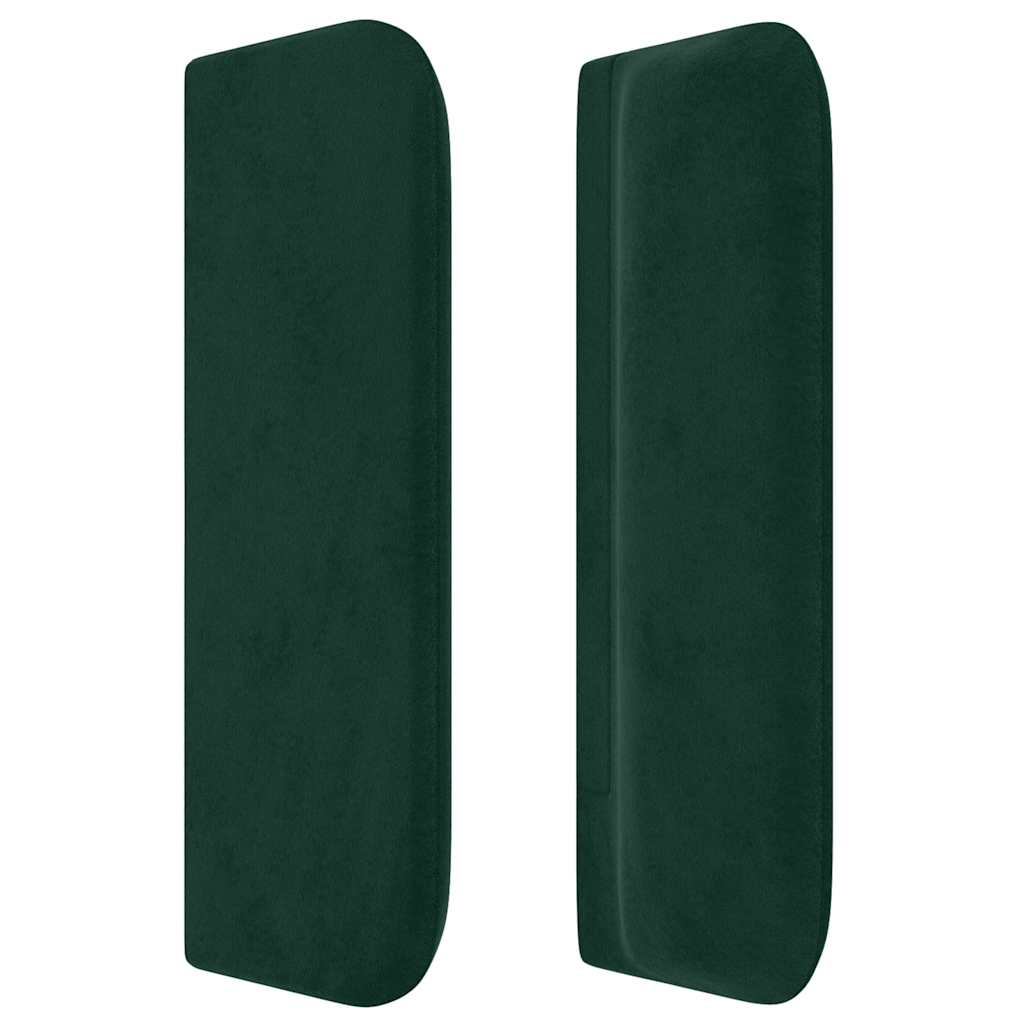 vidaXL Kopfteil mit Ohren Dunkelgrün 103x16x78/88 cm Samt