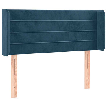 vidaXL Kopfteil mit Ohren Dunkelblau 103x16x78/88 cm Samt
