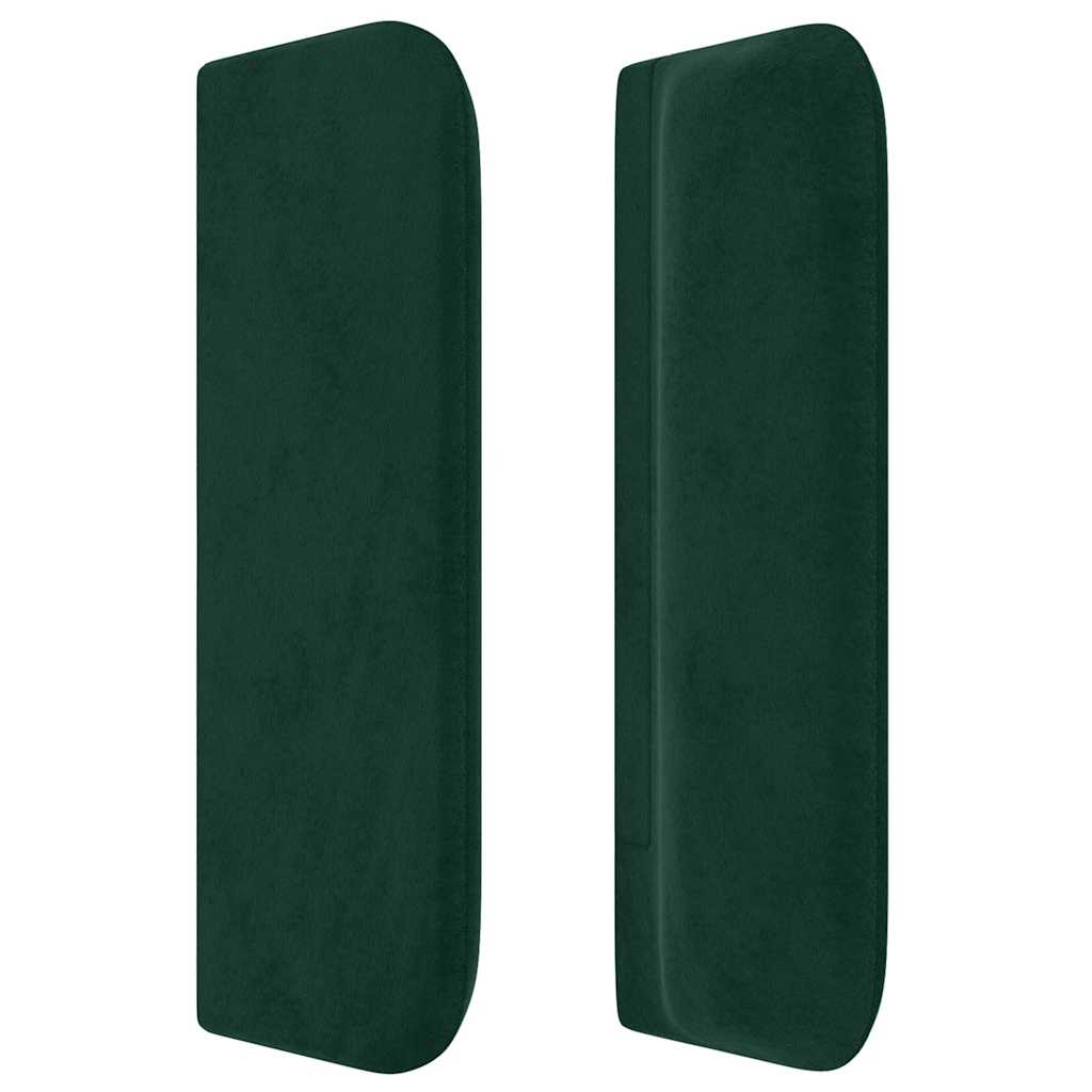 vidaXL Kopfteil mit Ohren Dunkelgrün 147x16x78/88 cm Samt