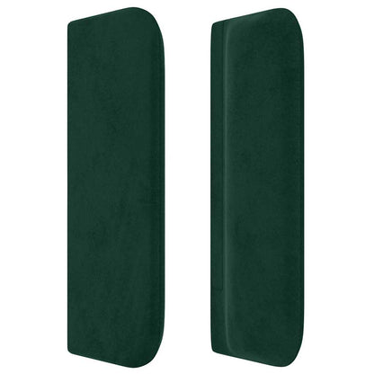 vidaXL Kopfteil mit Ohren Dunkelgrün 147x16x78/88 cm Samt