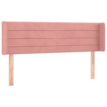 vidaXL Kopfteil mit Ohren Rosa 147x16x78/88 cm Samt