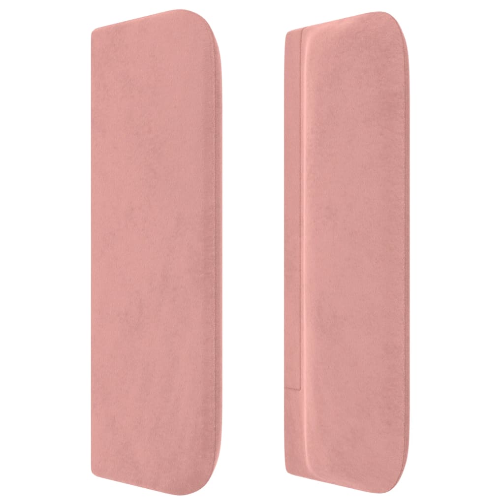 vidaXL Kopfteil mit Ohren Rosa 147x16x78/88 cm Samt