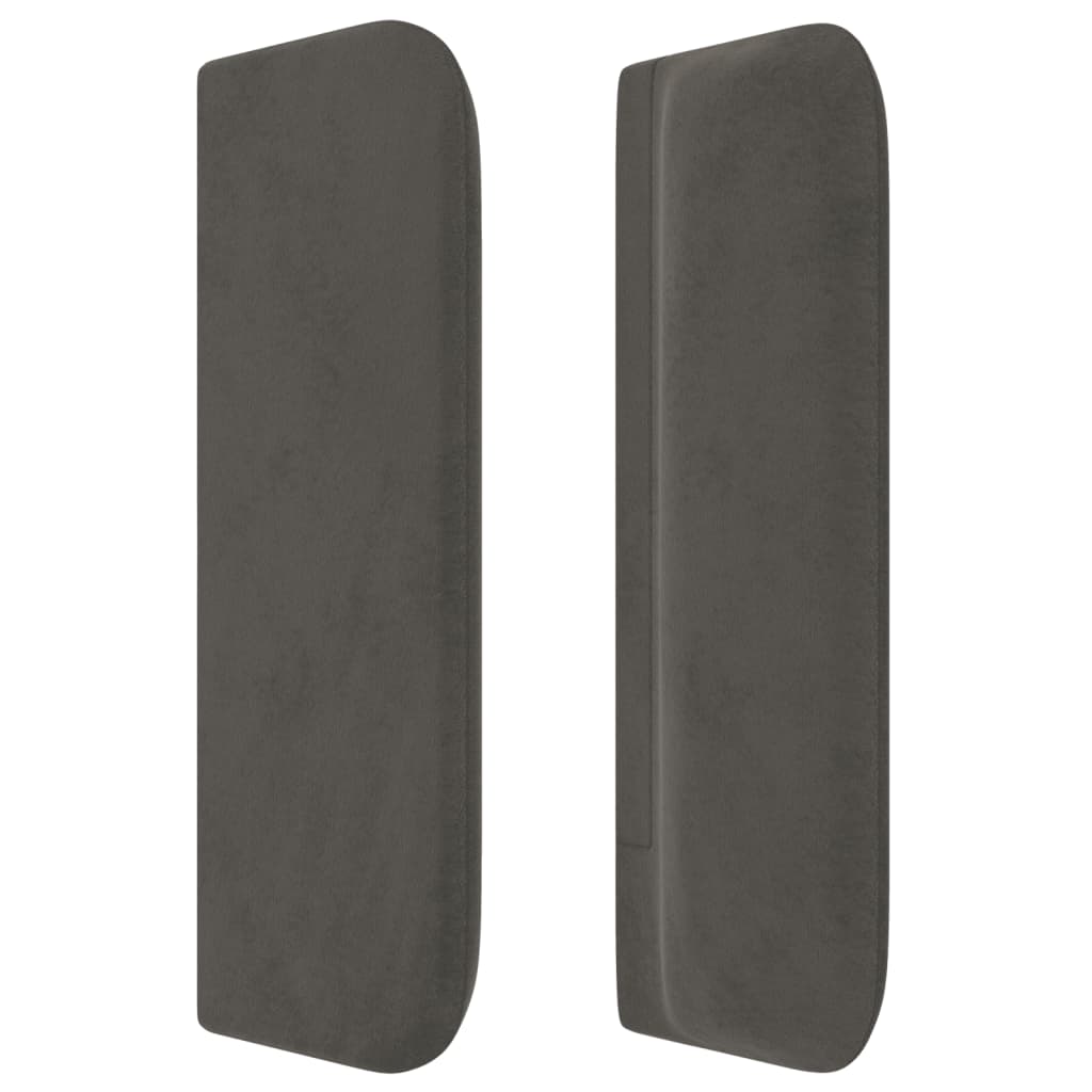 vidaXL Kopfteil mit Ohren Dunkelgrau 163x16x78/88 cm Samt