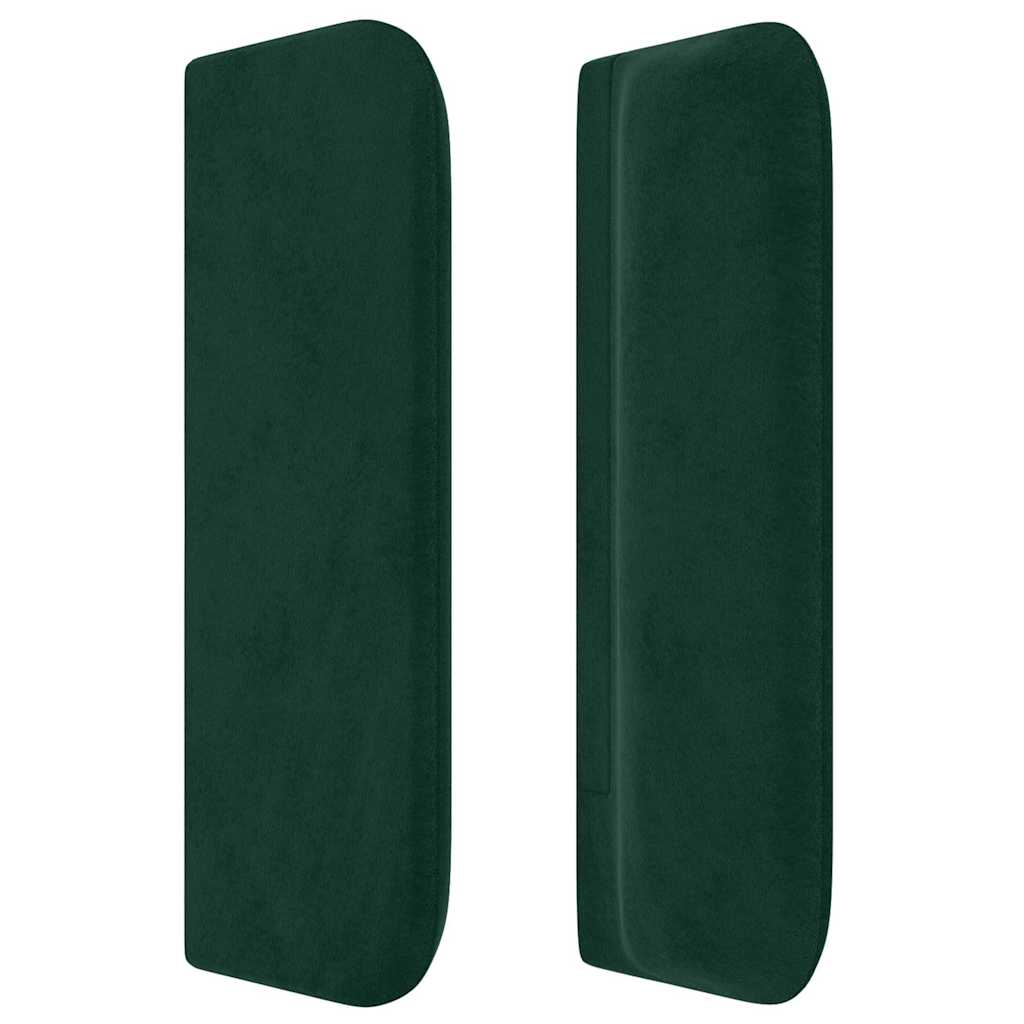 vidaXL Kopfteil mit Ohren Dunkelgrün 163x16x78/88 cm Samt