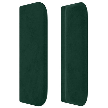 vidaXL Kopfteil mit Ohren Dunkelgrün 163x16x78/88 cm Samt