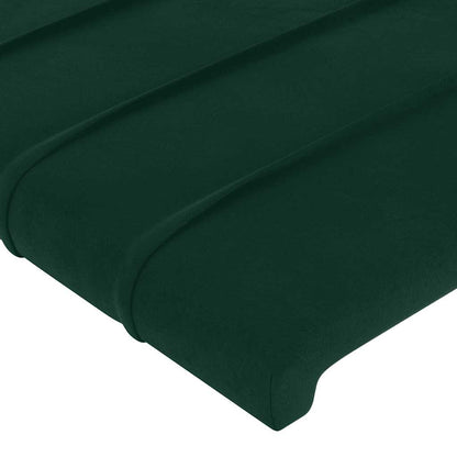 vidaXL Kopfteil mit Ohren Dunkelgrün 163x16x78/88 cm Samt