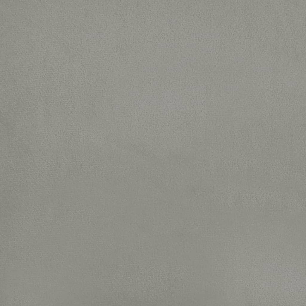 vidaXL Kopfteil mit Ohren Hellgrau 203x16x78/88 cm Samt