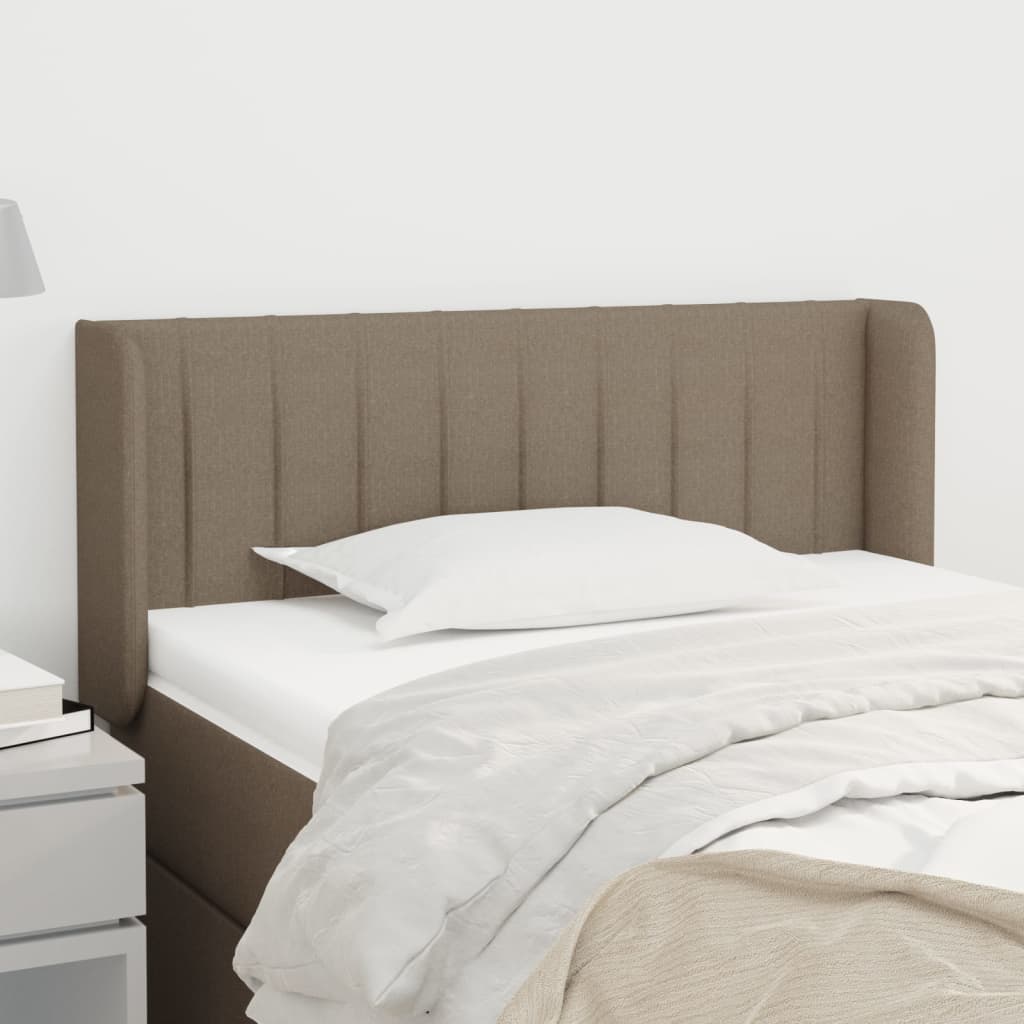 vidaXL Kopfteil mit Ohren Taupe 83x16x78/88 cm Stoff
