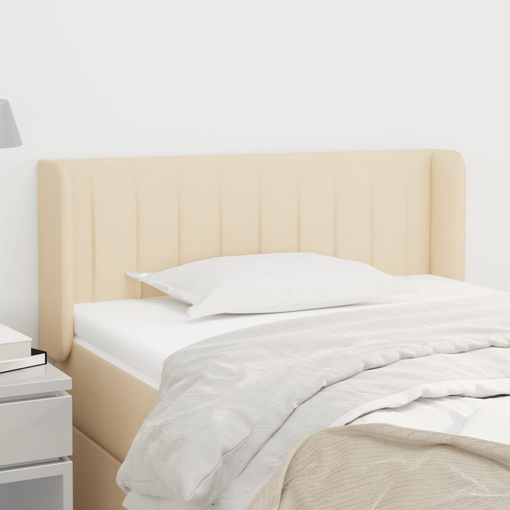 vidaXL Kopfteil mit Ohren Creme 83x16x78/88 cm Stoff