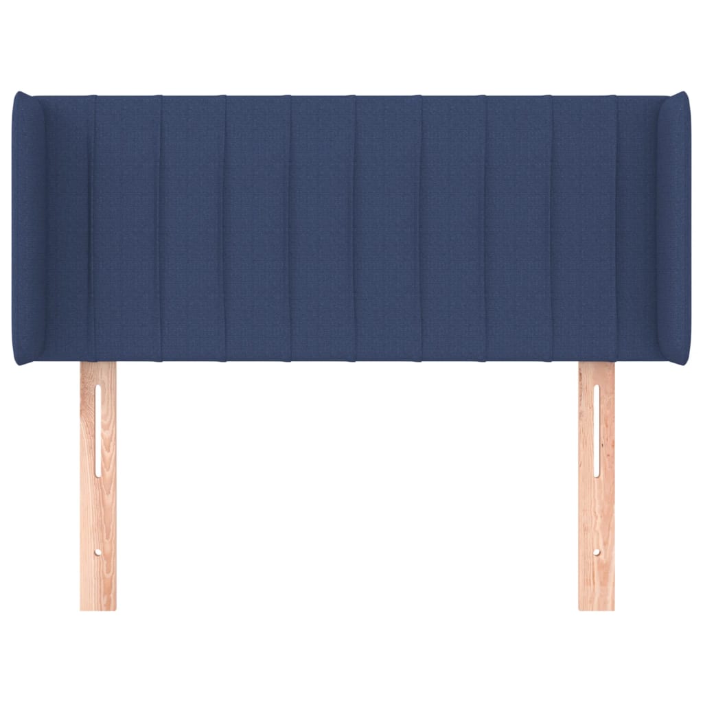 vidaXL Kopfteil mit Ohren Blau 83x16x78/88 cm Stoff