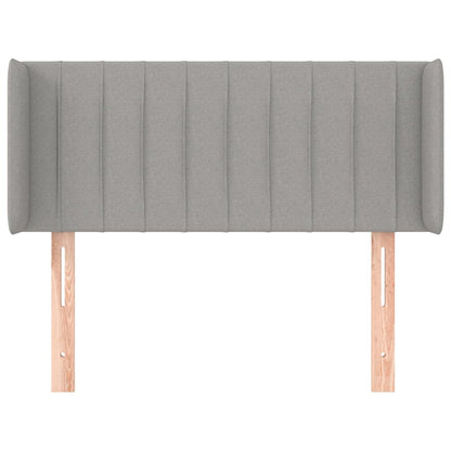 vidaXL Kopfteil mit Ohren Hellgrau 93x16x78/88 cm Stoff