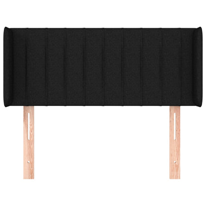 vidaXL Kopfteil mit Ohren Schwarz 93x16x78/88 cm Stoff