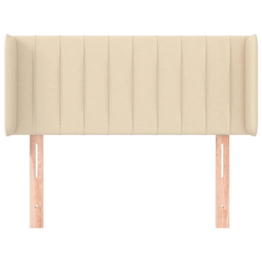 vidaXL Kopfteil mit Ohren Creme 93x16x78/88 cm Stoff