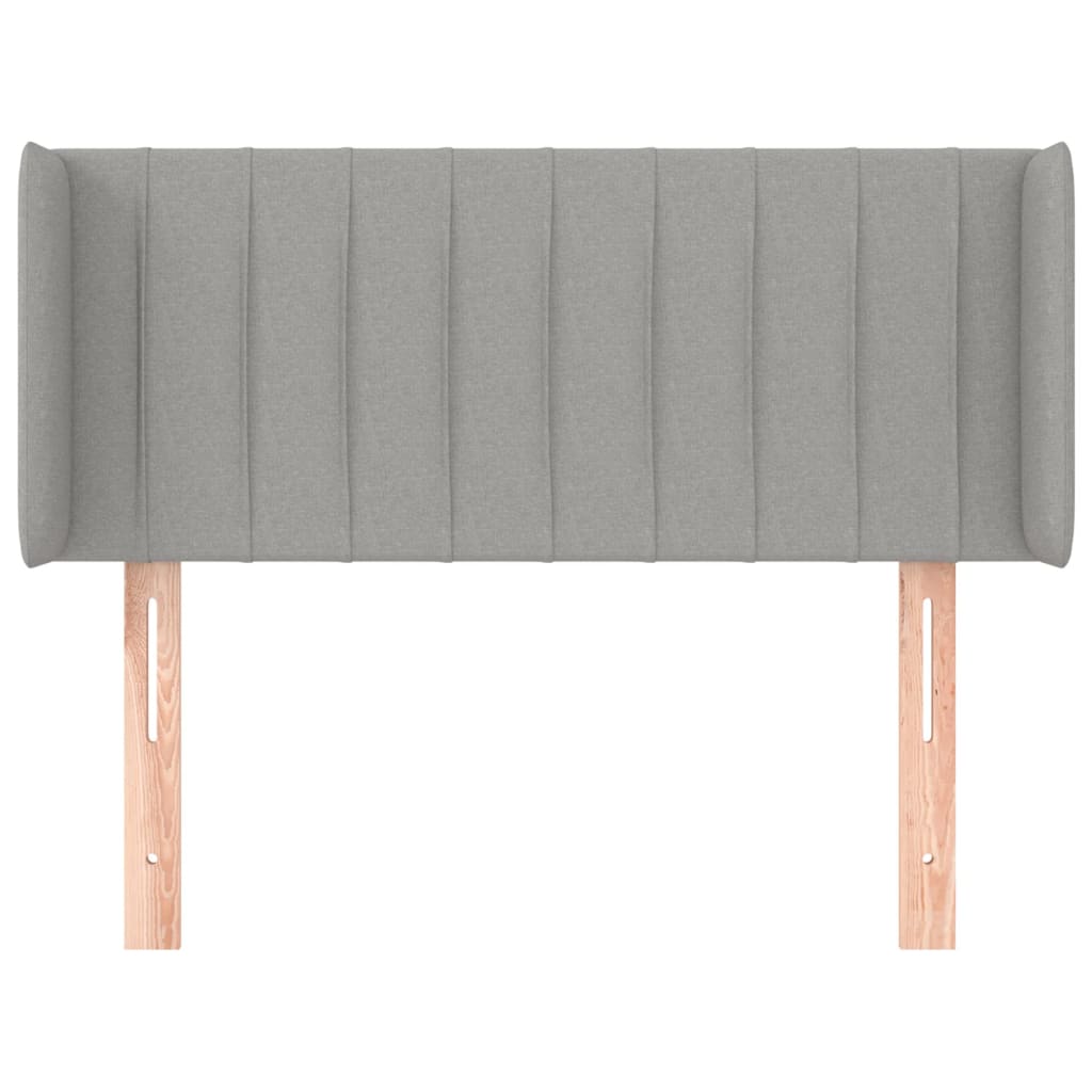vidaXL Kopfteil mit Ohren Hellgrau 103x16x78/88 cm Stoff