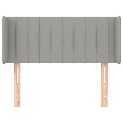 vidaXL Kopfteil mit Ohren Hellgrau 103x16x78/88 cm Stoff