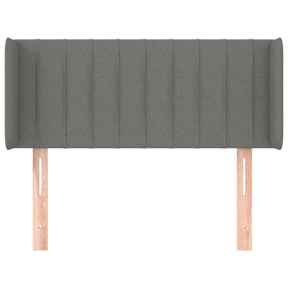vidaXL Kopfteil mit Ohren Dunkelgrau 103x16x78/88 cm Stoff