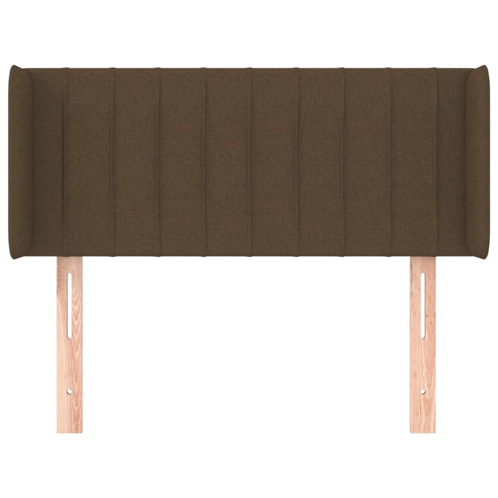 vidaXL Kopfteil mit Ohren Dunkelbraun 103x16x78/88 cm Stoff