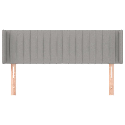 vidaXL Kopfteil mit Ohren Hellgrau 147x16x78/88 cm Stoff