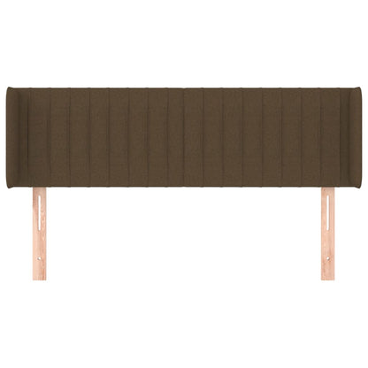 vidaXL Kopfteil mit Ohren Dunkelbraun 147x16x78/88 cm Stoff