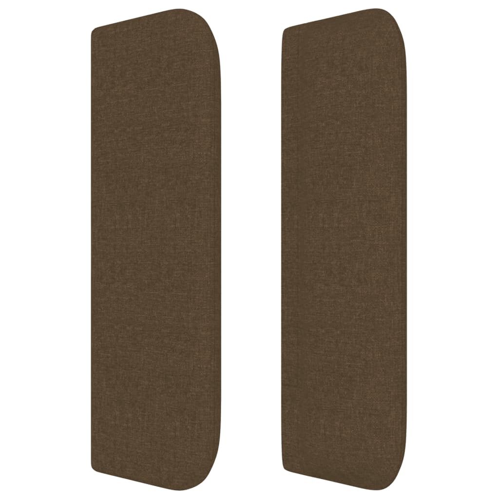 vidaXL Kopfteil mit Ohren Dunkelbraun 163x16x78/88 cm Stoff