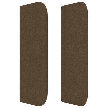 vidaXL Kopfteil mit Ohren Dunkelbraun 163x16x78/88 cm Stoff
