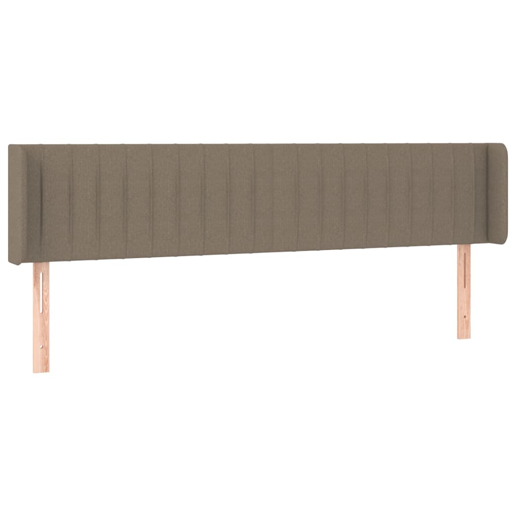 vidaXL Kopfteil mit Ohren Taupe 163x16x78/88 cm Stoff