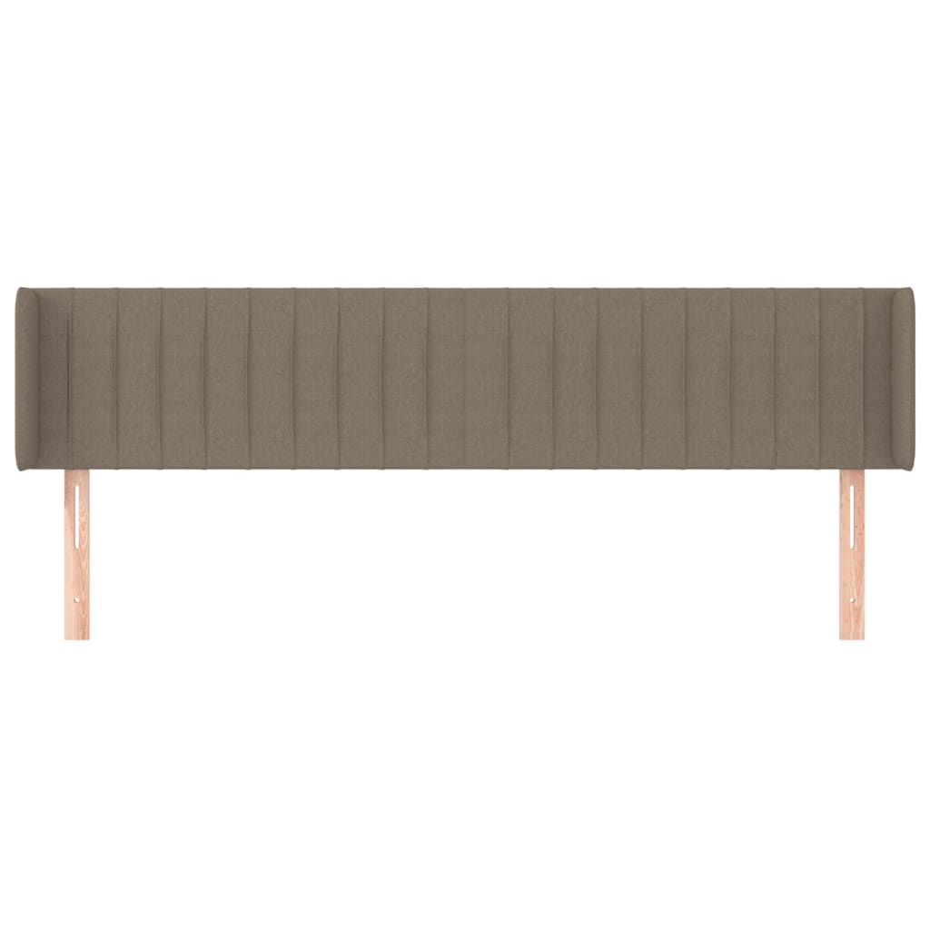 vidaXL Kopfteil mit Ohren Taupe 163x16x78/88 cm Stoff