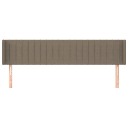 vidaXL Kopfteil mit Ohren Taupe 163x16x78/88 cm Stoff