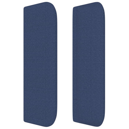 vidaXL Kopfteil mit Ohren Blau 163x16x78/88 cm Stoff