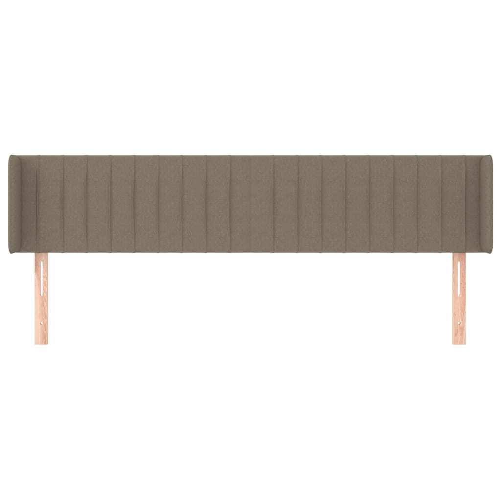 vidaXL Kopfteil mit Ohren Taupe 183x16x78/88 cm Stoff
