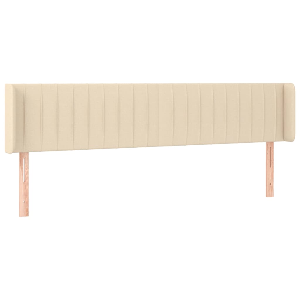 vidaXL Kopfteil mit Ohren Creme 203x16x78/88 cm Stoff