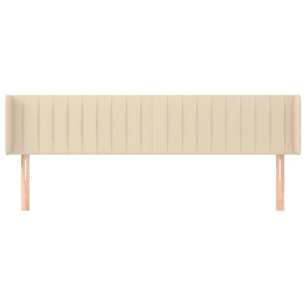 vidaXL Kopfteil mit Ohren Creme 203x16x78/88 cm Stoff