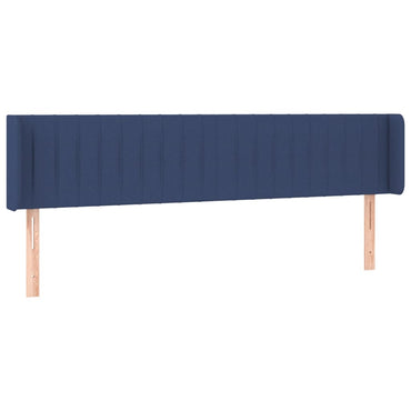 vidaXL Kopfteil mit Ohren Blau 203x16x78/88 cm Stoff