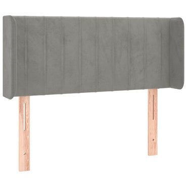 vidaXL Kopfteil mit Ohren Hellgrau 83x16x78/88 cm Samt