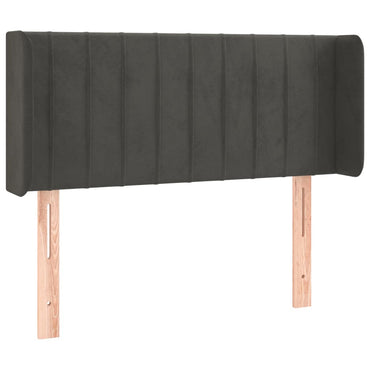 vidaXL Kopfteil mit Ohren Dunkelgrau 83x16x78/88 cm Samt