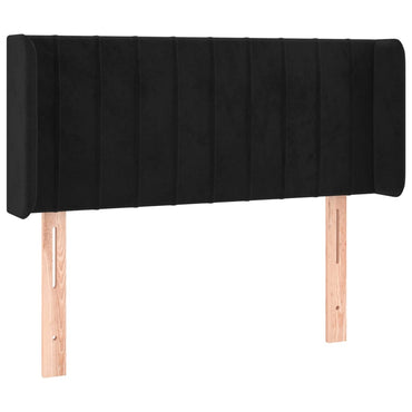 vidaXL Kopfteil mit Ohren Schwarz 83x16x78/88 cm Samt