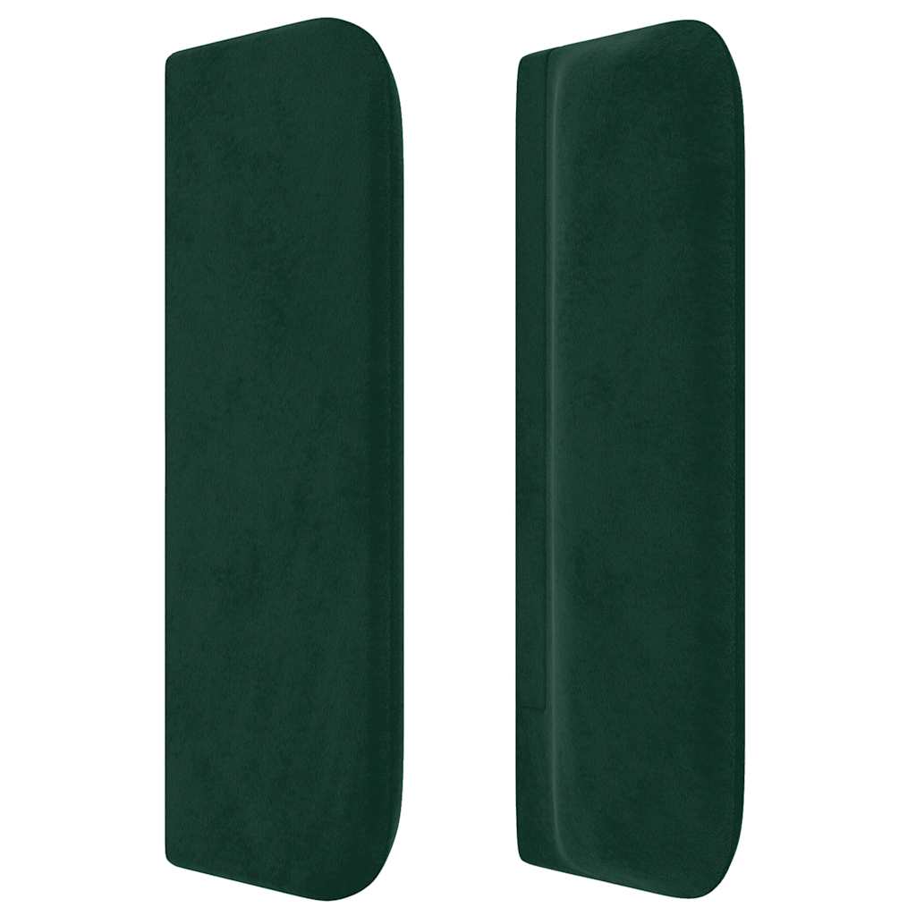 vidaXL Kopfteil mit Ohren Dunkelgrün 83x16x78/88 cm Samt