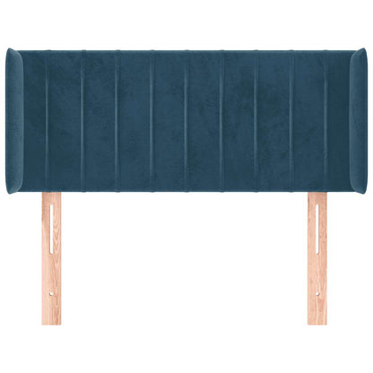 vidaXL Kopfteil mit Ohren Dunkelblau 83x16x78/88 cm Samt