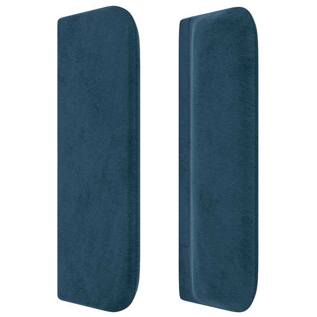 vidaXL Kopfteil mit Ohren Dunkelblau 83x16x78/88 cm Samt