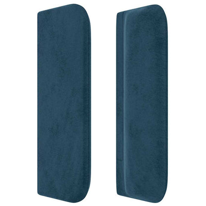 vidaXL Kopfteil mit Ohren Dunkelblau 83x16x78/88 cm Samt