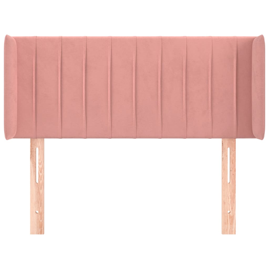 vidaXL Kopfteil mit Ohren Rosa 83x16x78/88 cm Samt