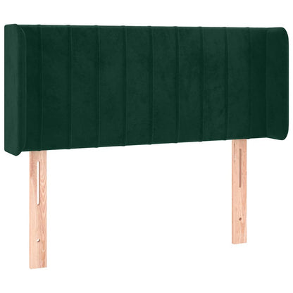 vidaXL Kopfteil mit Ohren Dunkelgrün 93x16x78/88 cm Samt