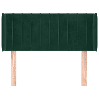 vidaXL Kopfteil mit Ohren Dunkelgrün 93x16x78/88 cm Samt