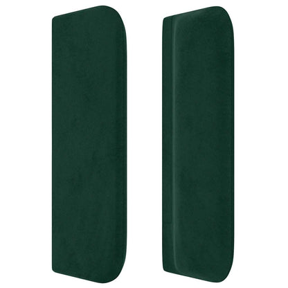 vidaXL Kopfteil mit Ohren Dunkelgrün 93x16x78/88 cm Samt