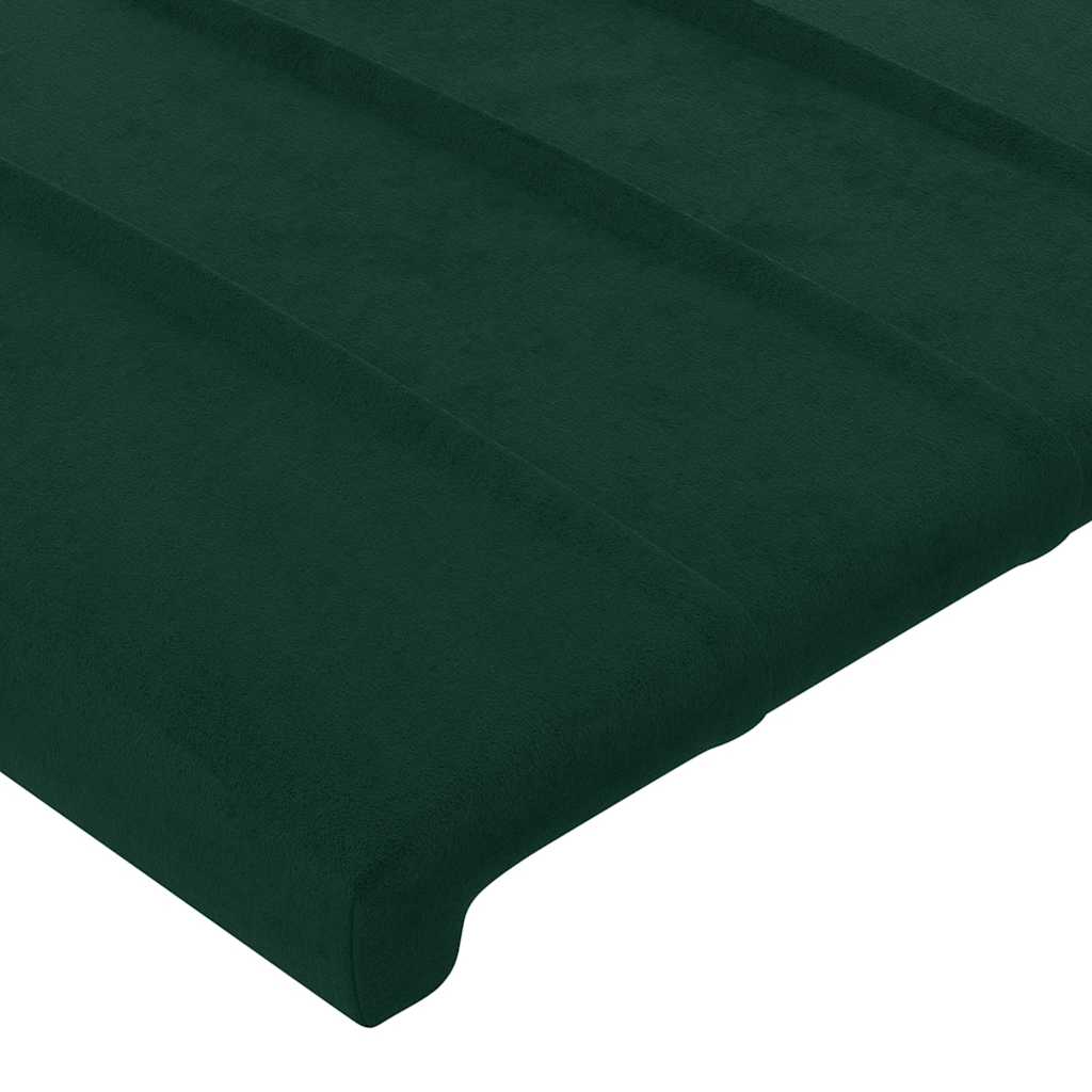 vidaXL Kopfteil mit Ohren Dunkelgrün 93x16x78/88 cm Samt