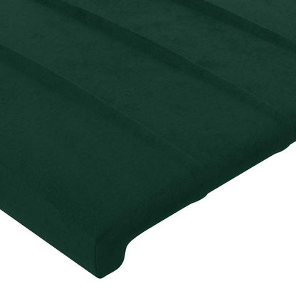 vidaXL Kopfteil mit Ohren Dunkelgrün 93x16x78/88 cm Samt