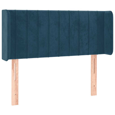 vidaXL Kopfteil mit Ohren Dunkelblau 93x16x78/88 cm Samt
