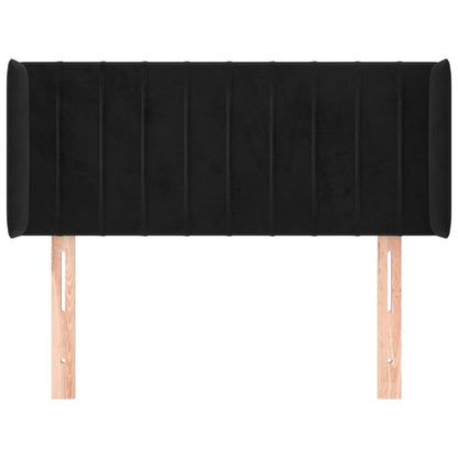 vidaXL Kopfteil mit Ohren Schwarz 103x16x78/88 cm Samt
