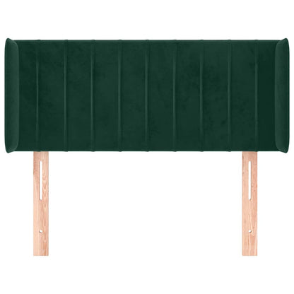 vidaXL Kopfteil mit Ohren Dunkelgrün 103x16x78/88 cm Samt